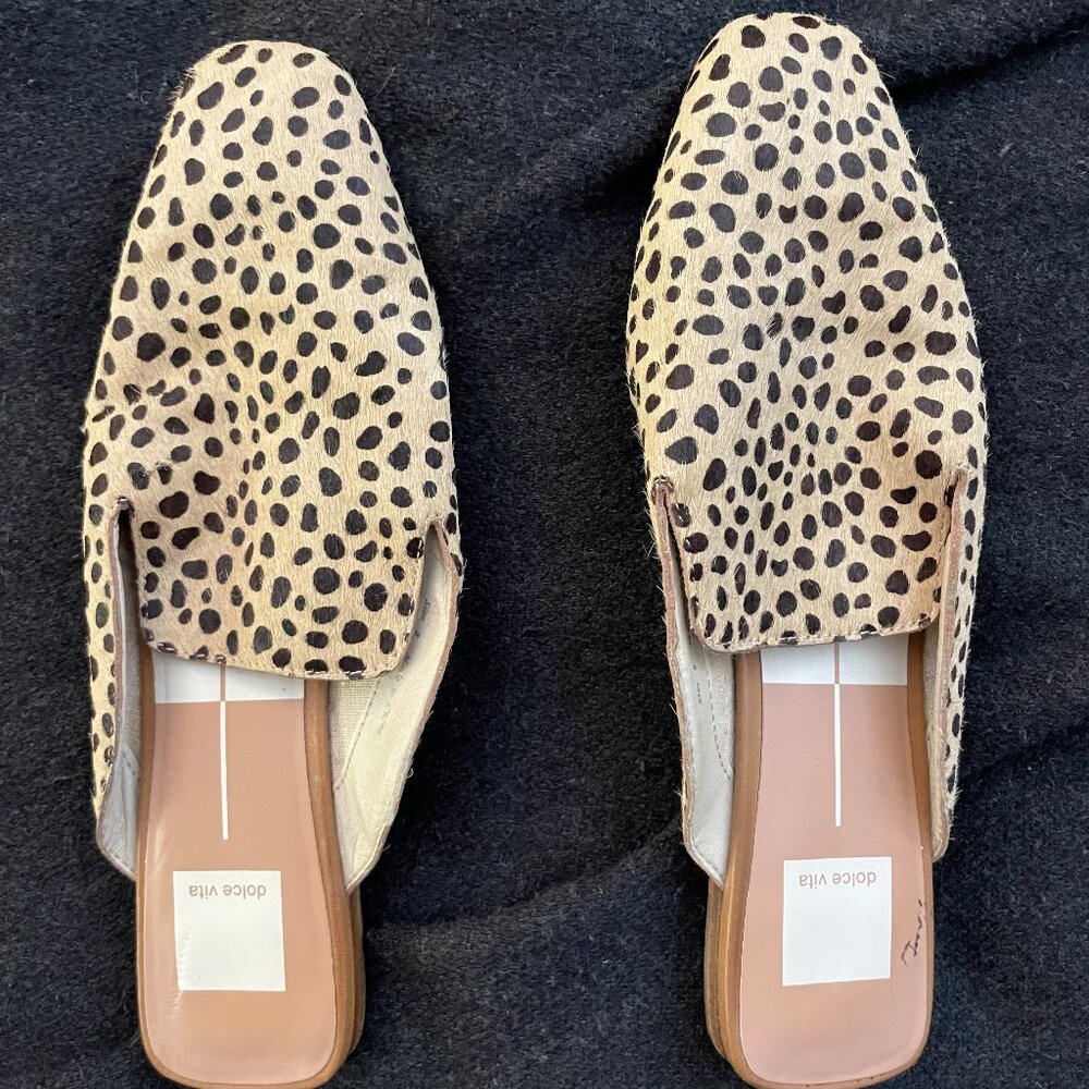 Animal print flat mule slides - Women's 8 - Dolce Vita